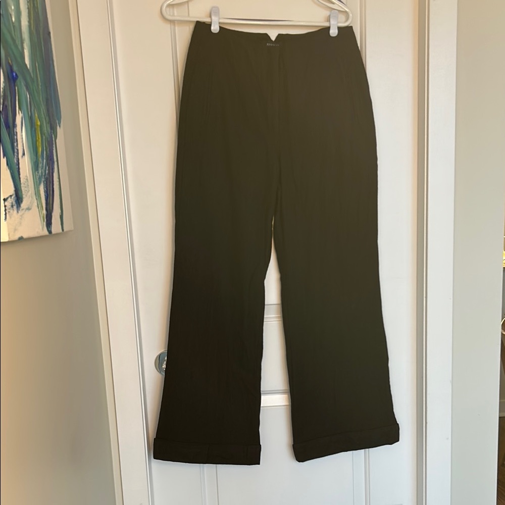 Wool Black Wide Leg Pants